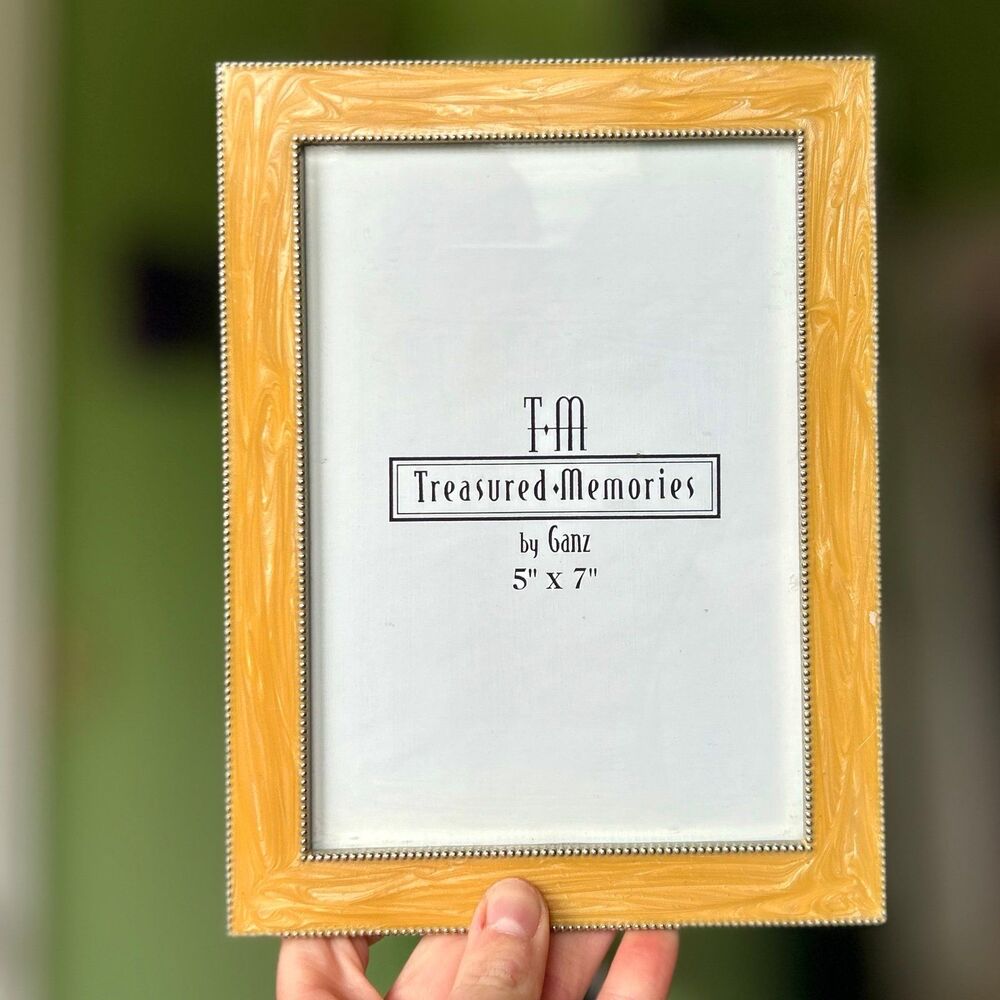 VTG Golden Yellow Edge GANZ Fancy Picture Frame Accent